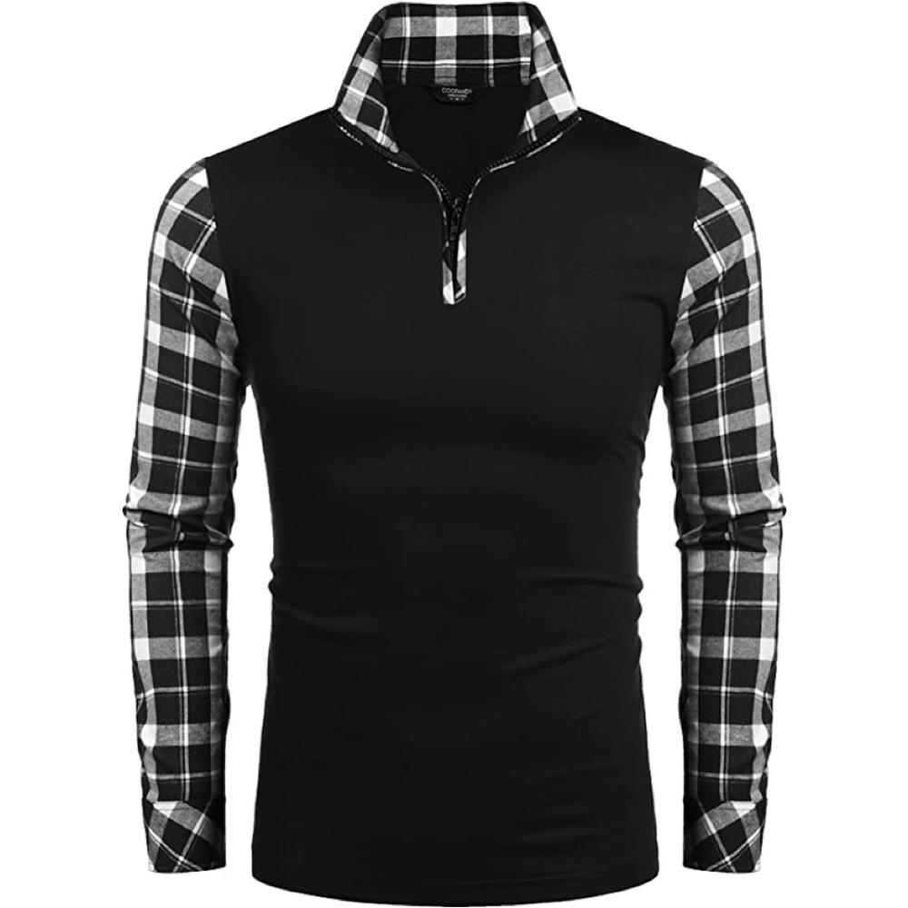 New Mens Plaid Sweater Long Sleeve Shirt